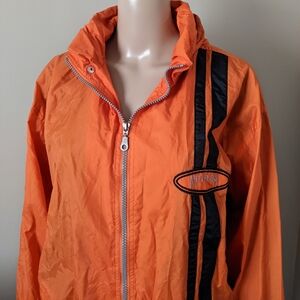Vintage Nevada orange windbreaker jacket, men's medium